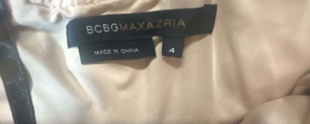 BCBGMAXAZRIA Strapless Lace Overlay Midi Dress Size 4 - Picture 2 of 9